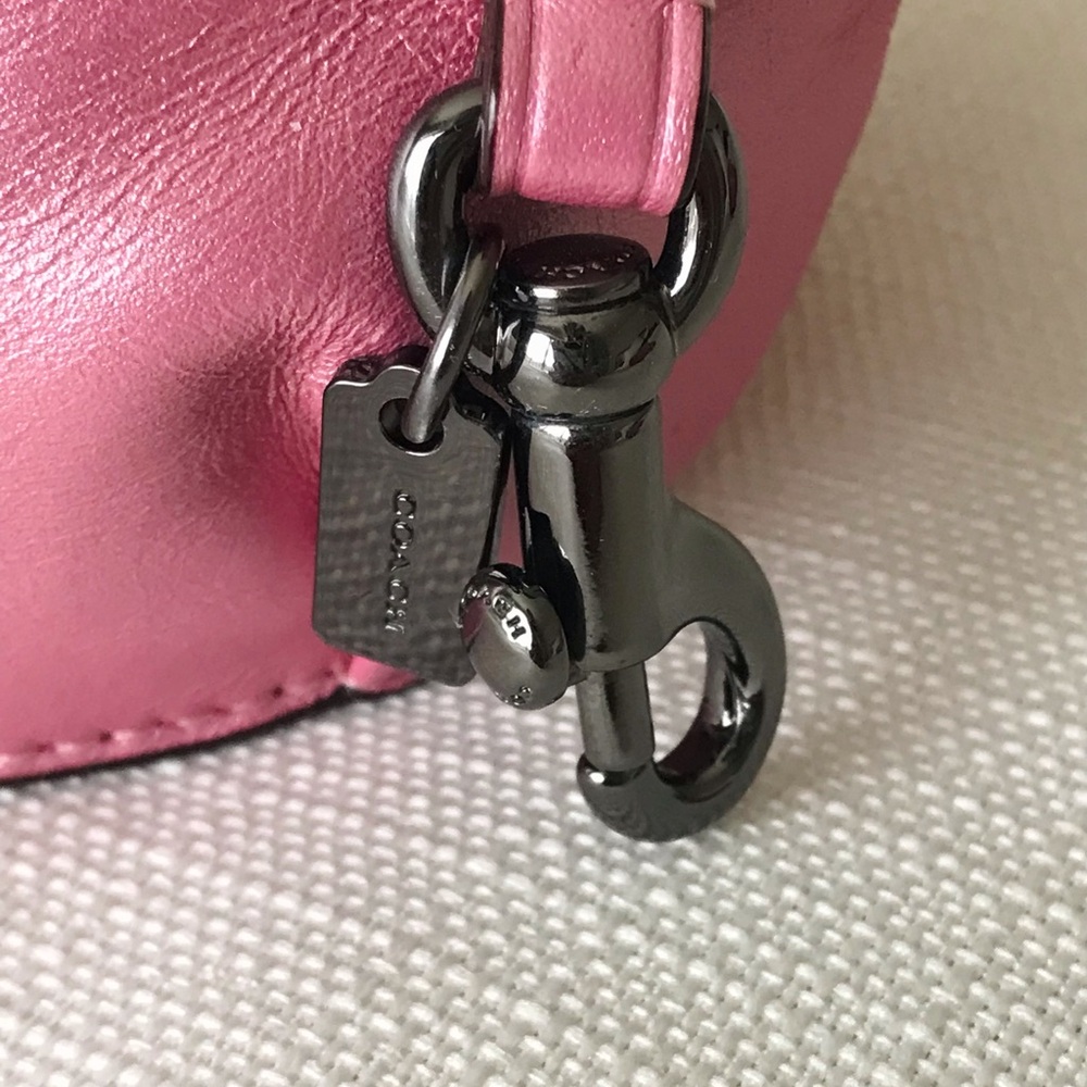 Coach Uni Coin Case, Pink Leather Unicorn Bag Charm Coin Case - Picture 8 of 16